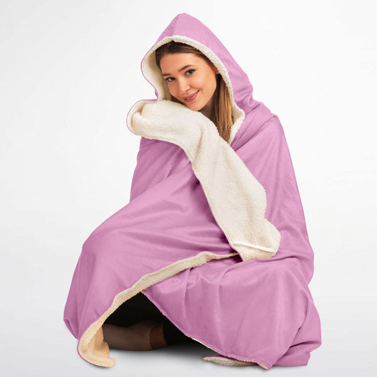 Pink Hooded Blanket Micro Fleece