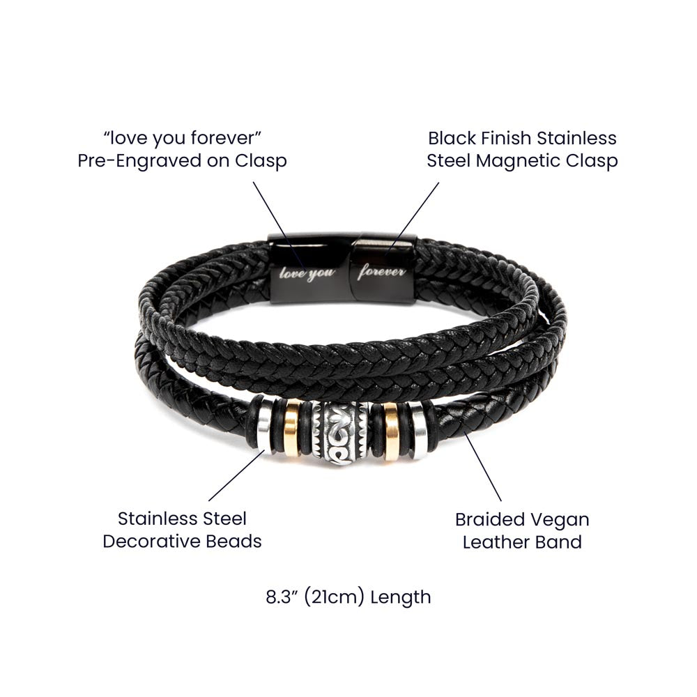 The 'Love You Forever' Men's Bracelet – A Timeless Symbol of Unbreakable Love for the Man Who Holds Your Heart